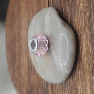 Crystal pink cotton‎ candy faceted charm